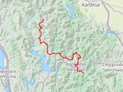 Mapa Hellenic Mountain Race 2025, Den #4 Jak jsem zneužil německého turistu