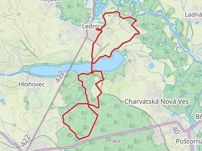 Mapa Běhej lesy Lednice 2019